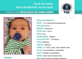 FISCALÍA GENERAL SOLICITA APOYO PARA LOCALIZAR A LOS FAMILIARES DE BEBÉ LOCALIZADO EN VENUSTIANO CARRANZA